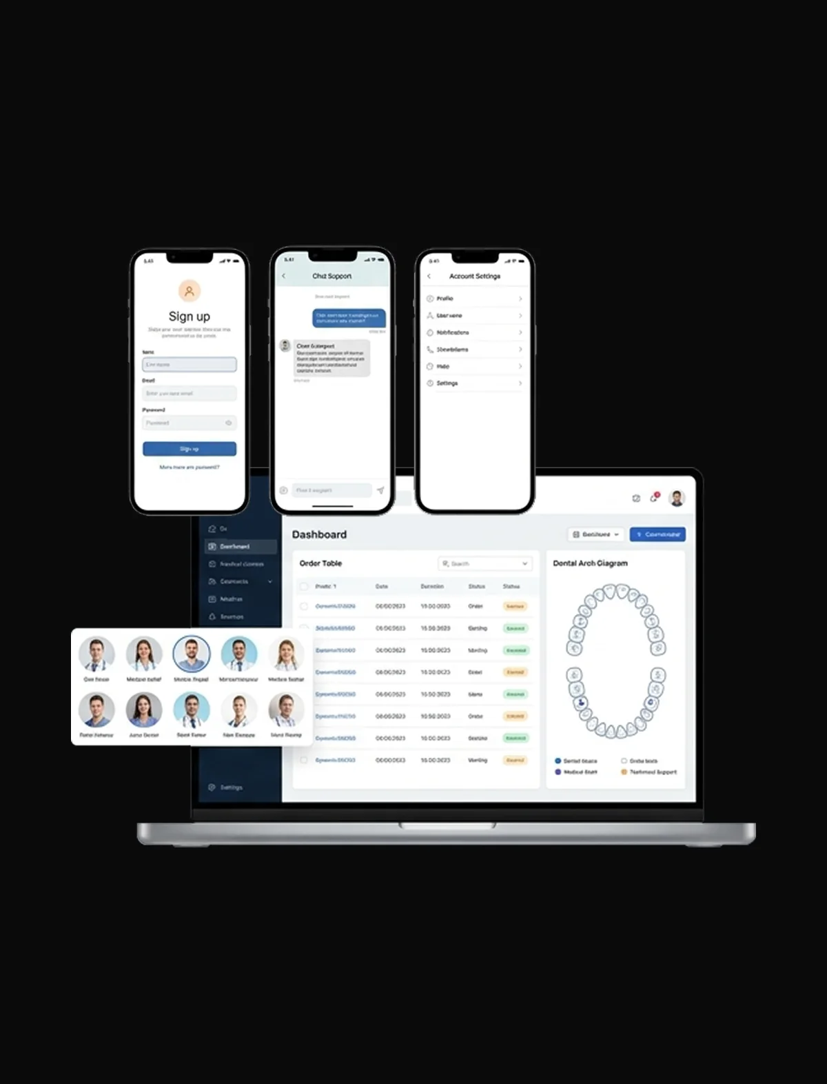 Plataforma y app de Dynomic (pantallas reales)