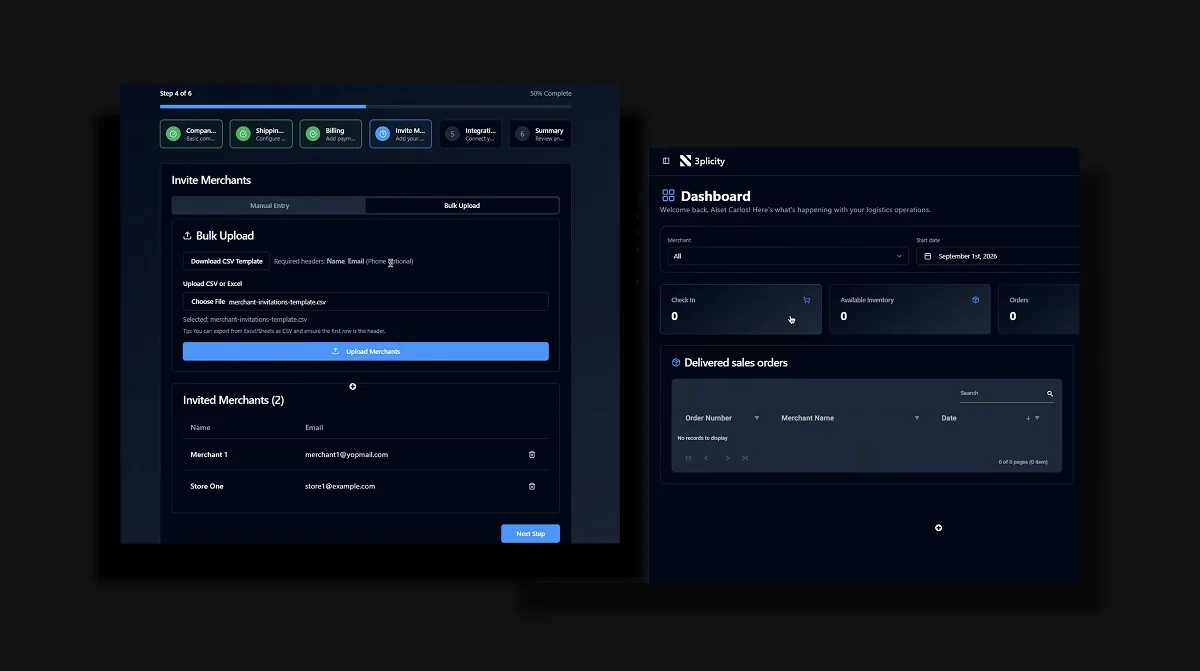 Captura de una plataforma SaaS construida por Alset (producto real)